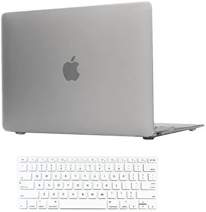 Versality Perfect Fit Hard Case Cover for The New MacBook 12" with Retina Display (Model: A1534 ) and Matching Keyboard Cover in Frosty White Matte