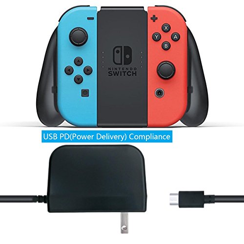 Whiteoak-Switch-AC-Adapter-SUPPORT-TV-MODE-for-Nintendo-Switch-Type-C-USB-PD-Fast-Travel-Wall-Charger-with-Cable-Length-5ft-15-Meter-Output-50V-15A-150V-26A