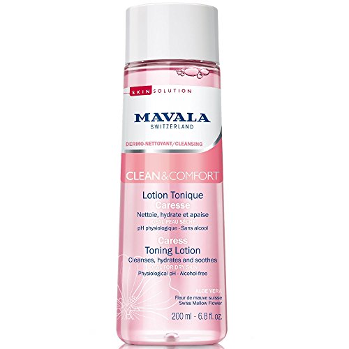 MAVALAClean & Comfort Toning Lotion, For Dry Skin, Hydrates, Softens, and Soothes + Cleanses | Fresh and Light Formula with Aloe Vera | Alcohol-Free, 6.8oz