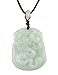 Dahlia Dragon/Phoenix Jade Pendant Necklace Genuine Certified Grade A Jadeite, 12