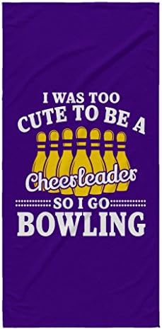 GICO DesignsBowling T Shirt Ball PIN League Strike Turkey Sports Beach Towel (Purple)