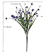 Only Angel Artificial Flowers Bouquet Fake Daffodils Greenery Shrubs Bushes Table Office Decor Home Indoor-6 Pack Purple