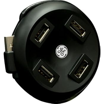 GE 4 Port Round USB Hub (98209)