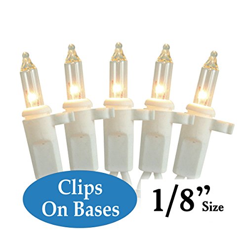 LB International Replacement White Wire Reindeer Lights, 70 Clear 1/8