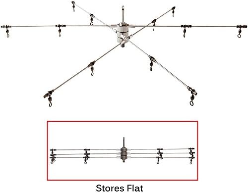 Fishing Dredge, 36 inch 13 Drop, Collapsible, Titanium Spreader Bars &amp; Stainless Steel Core, 400lb Mono Leader, Mesh Bag, Father's Day Gift
