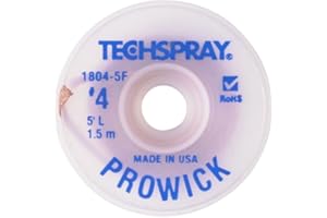 TECH SPRAY Techspray - Solder Wick Braid Size 4; .100"W X 5'L; Blue