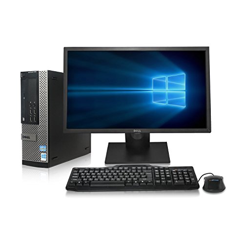 ReCircuit Optiplex 990 SFF Desktop - Intel Core i5 3.1GHz, 16GB DDR3, New 1TB Hard Drive, Windows 10 Pro 64-Bit, WiFi, DVD + New ReCircuit 24" LCD Monitor (Prepared by ReCircuit)