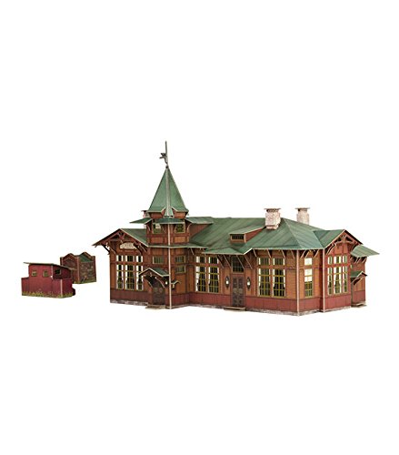UMBUM Innovatives 3-D-Puzzle Bahnhof Kuschenkino Railway Collection Buildings H0 (1/87) 3D-Kartonmodellbausatz für…