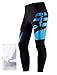 sponeed Cycling Pants Fleece Men's Bike Tights Padded Warm Up Bicycle Pant Windproof US M Blue