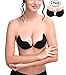 STbra Women's Strapless Bra Self Adhesive Silicone Invisible Push-up Bras Reusable Sticky Backless Bra for Women Pack of 2 (C, Beige & Black)