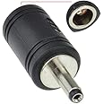 DC Power Adapter 5.5mm x 21mm to 3.5mm x 1.3mm, DC in line Socket Female to DC Male Plug, Coaxial Power Converter for CCTV Eq