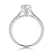 BERRICLE Sterling Silver Solitaire Wedding Engagement Rings 1 Carat Round Cubic Zirconia CZ Promise Ring for Women, Rhodium Plated Size 4-10
