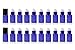 ZbFwmx 20 Pack Set 2ML(5/8 Dram) Micro Mini Glass Roll on Glass Bottles with Metal Roller Balls Refillable Slim Sample Vial Aromatherapy Essential Oil Roll On(2ML Blue)