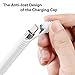 pzoz Compatible with Apple Pencil Case Elastic Protective Silicone Sleeve iPencil Grip Full Skin Cover Holder Pocket Pen Stick Pouch Accessories Kit Compatible for iPad Pro 9.7/10.5/12.9(Clear White)