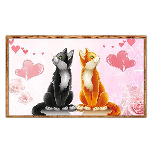 5D Diamond Painting Mosaic Making 5D DIY Full Drill Diamond Painting Valentine Day Cat Cross Stitch Embroider - Thumbnail 6