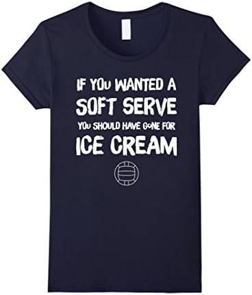 Womens If You Wanted A Soft Serve - Funny Volleyball T-Shirt XL Navy