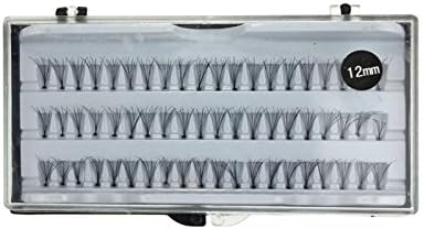 Clearance AMhomely® 60PC/Tray Ladies Fake Eyelashes Natural Cross Thick False Eye Lashes Long Dramatic Look Handmade False Eyelashes Lashes Makeup Extension Demi Wispies, 8mm/10mm/12mm/14mm (C-12mm)