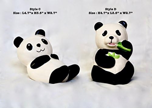 BESTRADA USA 2 Set of Cute Ceramic Panda Bear Coin Saving Bank (Set B)