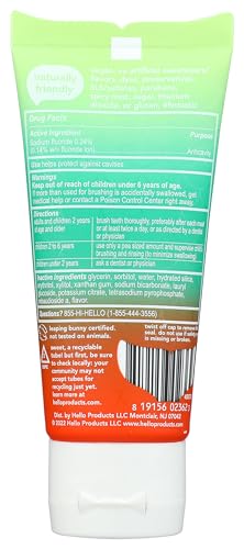 HELLO MAGICAL MERMAID KIDS TOOTHPASTE WITH FLUORIDE, ORANGE DREAMSICLE FLAVORED TOOTHPASTE FOR KIDS, SAFE FOR AGES 2 AND UP, HELPS PREVENT CAVITIES, STRENGTHEN ENAMEL, AND POLISHES TEETH, 4.2 OZ