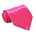 Soophen NEW Mens Necktie SOLID Satin Neck Tie Hot Pink