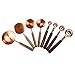 Copper Stainless Steel Measuring Cups and Spoons Set of 8 Gorgeous & Heavy Duty, Mirror Polished, Ideal For All Ingredients