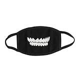 Cotton Mask Black Fashion Cool Anime Teeth Mouth Mask for Boys Girls