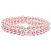 PAWZ Road 2 Rows Pet Necklace Dog Collar Cat Jewelry with Pearls Rhinestones Pink Charm