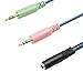 Headset Splitter Cable for PC 3.5mm Jack Headphones Adapter Convertors for PC 3.5mm Female with Headphone/Microphone transform to 2 Dual 3.5mm Male for Computer Simultaneously Y Splitter Audiothumb 4