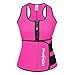 FeelinGirl Neoprene Sauna Suit - Sauna Tank Top Vest with Adjustable Shaper Trainer Belt 3X-Large, Pink