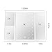 MelodySusie Makeup 21 Led Vanity Mirror with Lights-1x/2x/3x Magnification,Touch Screen Switch, 90 Degree Rotation,Dual Power Supply，Portable Trifold Cosmetic Mirror for Home Tabletop Bathroom