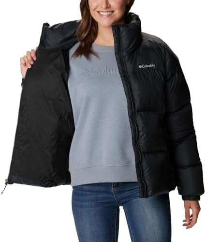 Chaqueta Puffect II con Cremallera Completa para Mujer, Negro, L