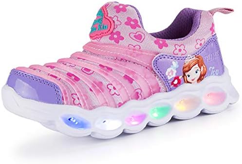 Unisex Kids LED Lights Up Outdoor Sports Shoes Flashing Trainers Sneakers for Boys Girls (11 UK Child, Purple 11)