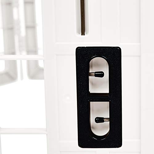AmazonBasics 8-Panel Plastic Pet Pen Fence Enclosure With Gate - 59 x 58 x 28 Inches, White - Thumbnail 5