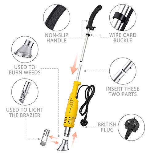NASUM Weed Burner Electric Weed Killer Wand Thermal Weeding Stick with