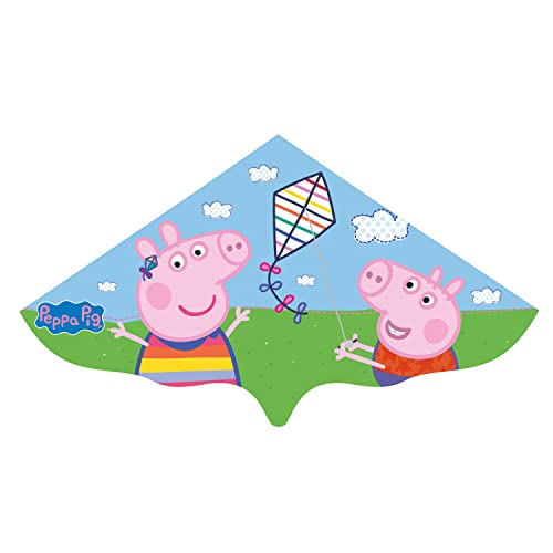Paul Günther 1216 - Cerf-Volant pour Enfants avec Motif Peppa Pig, complètement prêt à Voler avec poignée d'enroulement et Ficelle