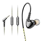 Dislot Wired Earphones In ear Headphones Sports/ Running/ Gym/ Exercise/ Sweatproof/ Earbuds with Microphone, For IPhone, IPad, Android Smartphones, Mp3/mp4 Player, Tablet, Etc. (Black)
