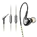 Dislot Wired Earphones In ear Headphones Sports/ Running/ Gym/ Exercise/ Sweatproof/ Earbuds with Microphone, For IPhone, IPad, Android Smartphones, Mp3/mp4 Player, Tablet, Etc. (Black)