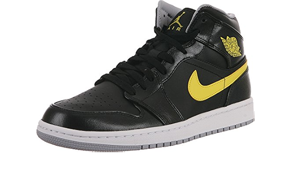 Jordan Mens AIR 1 MID Black/Wolf Grey 