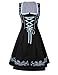 GloryStar KoJooin Women's 3 Pieces Costumes Embroidery Oktoberfest Dirndl Dress Black-Blue 38