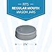 reCAP Mason Jars Lid FLIP Cap | Regular Mouth | Silver 4 Pack | Made in USA