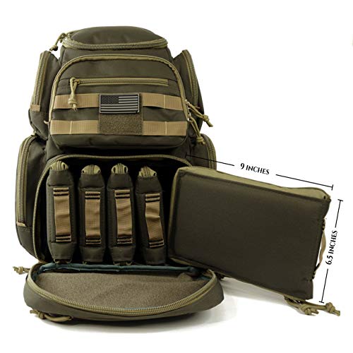 Tactical Range Backpack Military Gear Carries 5 Handguns Multi
