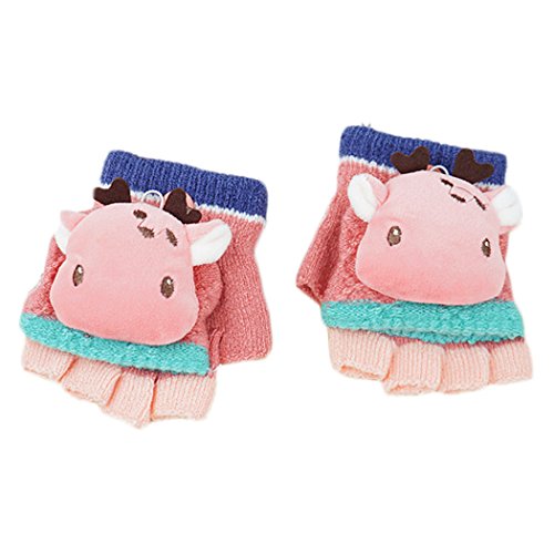 Hikfly half finger cover knit magic gloves for baby grils boys to…