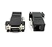 Poyiccot VGA Extender to CAT5 CAT6 RJ45 Cable Adapter, VGA 15 Pin Male to Rj45 Female Jack Coupler Adapter (pack of 2) Brand change to:Poyiccot