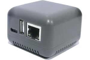 LOYALTY-SECU Network USB Print Server Adapter Supports 10/100Mbps Ethernet to USB 2.0 Printer LPR Windows 11 Printing (RJ45+B