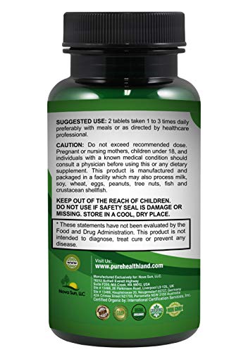 Non-GMO Amazing Organic Greens Superfood Supplement Tablets - 29 Organic Fruits & Vegetables for Dietary Health - Made in USA - Thumbnail 4