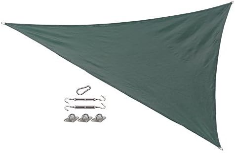 California Sun Shade Shade Sail Kit Right Triangle 15ft x12ft x9ft Heritage Green by California Sun Shade