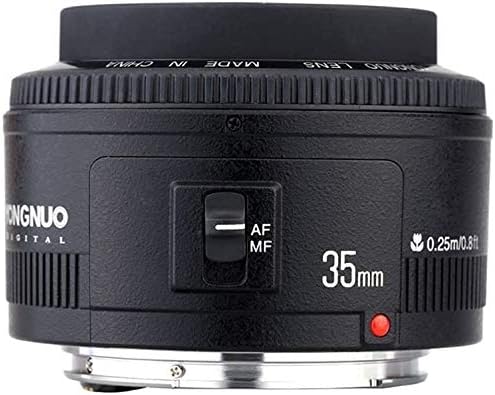 YN 35mm F2 Lens 1:2 AF/MF Wide-Angle Fixed/Prime Auto Focus Lens for Canon EF Mount EOS Camera