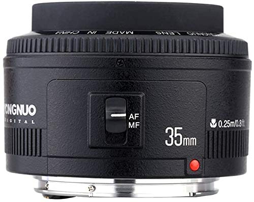 YN 35mm F2 Lens 1:2 AF/MF Wide-Angle Fixed/Prime Auto Focus Lens for Canon EF Mount EOS Camera