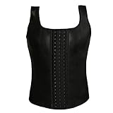 NonEcho Men's Body Training Tank Top Latex Rubber Corset Vest Waist Shapewear