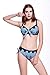 Kiddom Plus Size Bikini Set Large Bust Floral Printings 2 Piece Bathing Suit Cup C-F